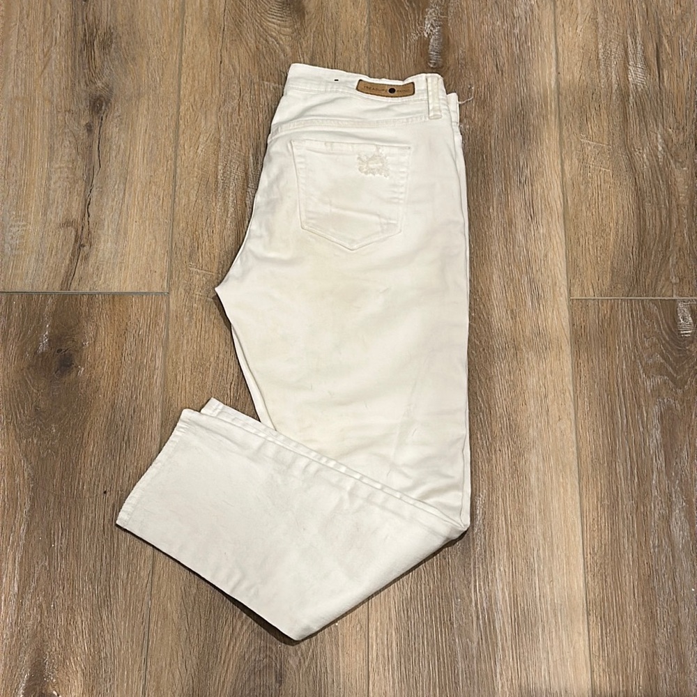 Treasure & Bond white distressed jeans